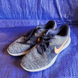 Nike Knit Sneakers with Orange Swoosh